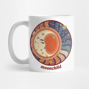 Moon Child - Retro Moon and Stars Mug
